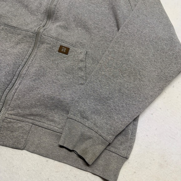 Wrangler Riggs Workwear Gray Full Zip Thermal Hood Jacket Heavyweight Mens Large - Picture 2 of 16